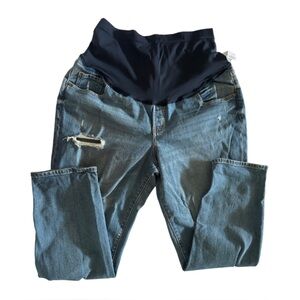 Old Navy Distressed Maternity Jeans
